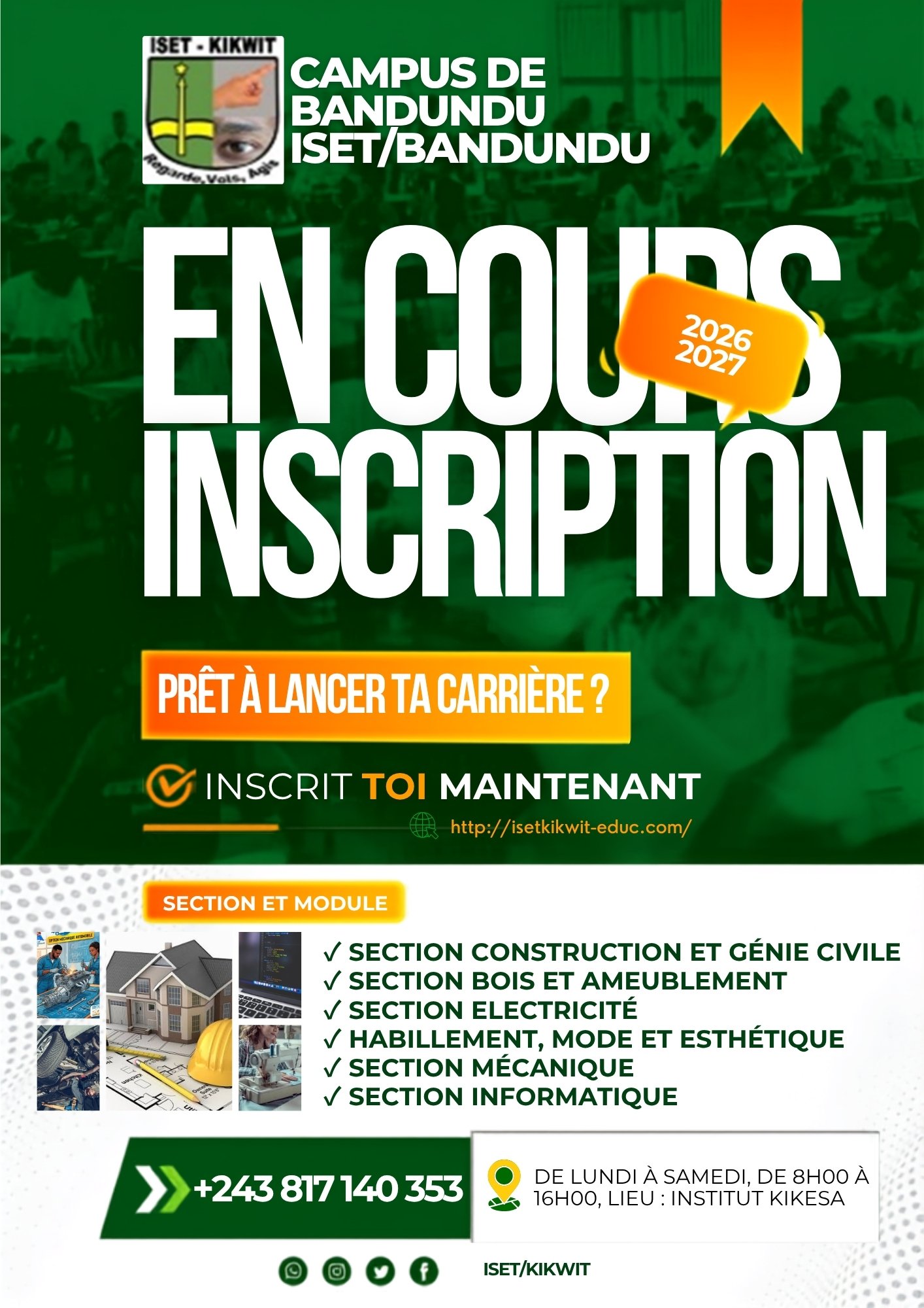 Affiche ISET Bandundu